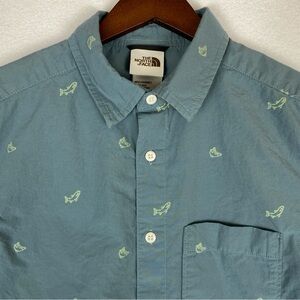 The North Face Baytrail Jacquard Shirt Mens Large Small Short Sleeve Hiking‎